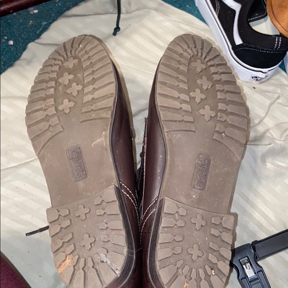 Brown Lace Up and Zipper Combat Boots - Picture 7 of 7